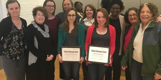 HMS faculty celebrate with the 2016 HMS Student Achievement Award winners! Congrats to Sarah Berman, Hannah Lahey, and Kristen McArthur!!!